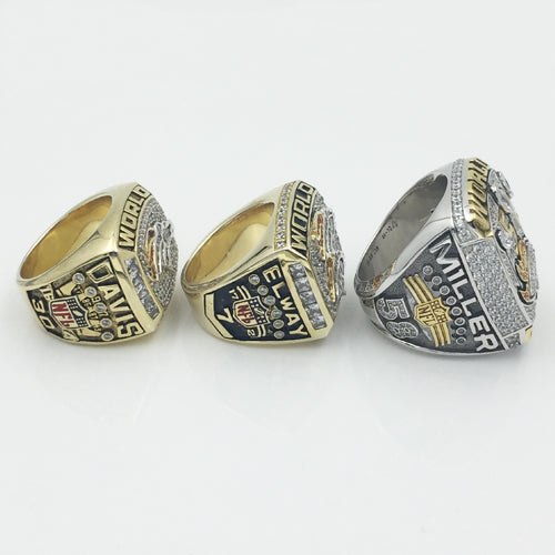 Denver Broncos 1997-1998-2015 Super Sowl Championship Ring Collection