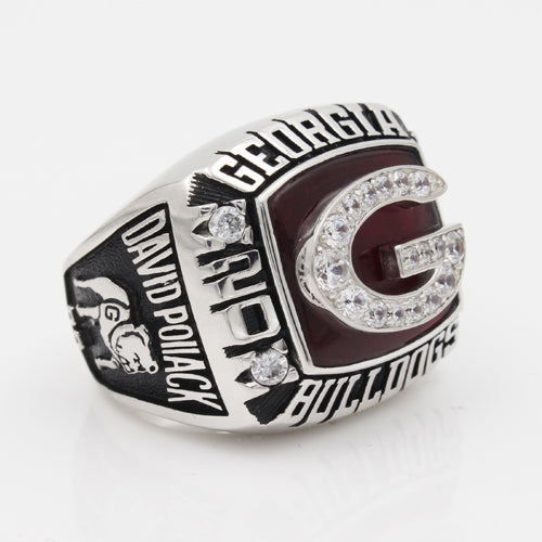 Georgia Bulldogs 2005 Outback Bowl Championship Ring With Red Ruby