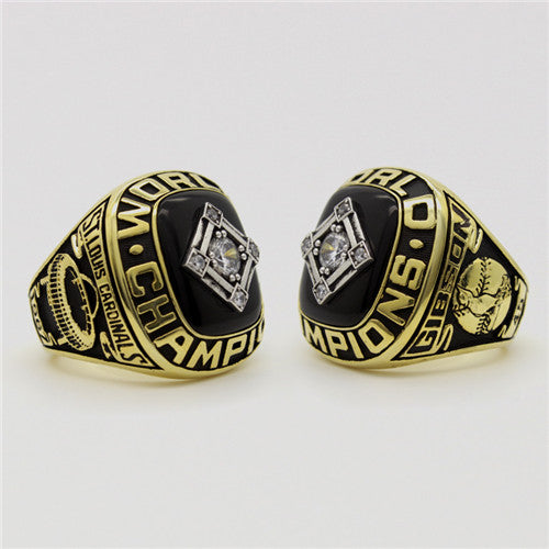 St. Louis Cardinals 1967 World Series MLB Championship Ring With Black Obsidian