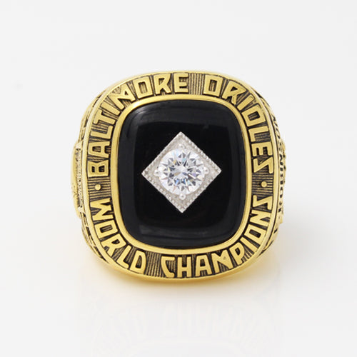 Baltimore Orioles 1966 World Series MLB Championship Ring With Black Obsidian