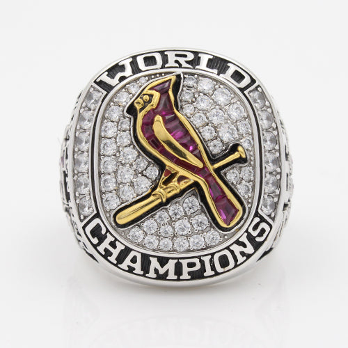 St. Louis Cardinals 2011 World Series MLB Championship Ring   Plating With Red Ruby