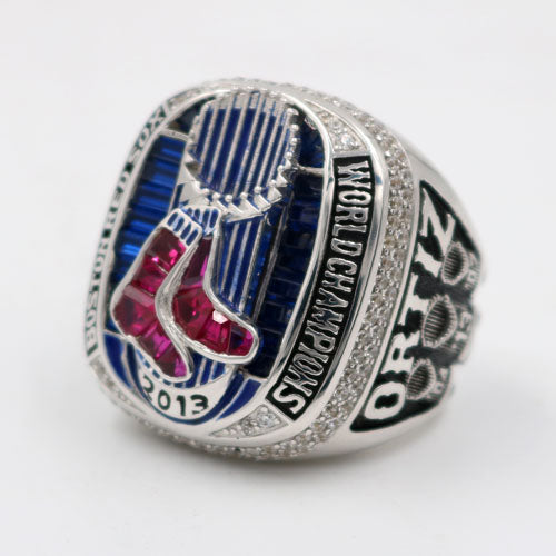 Boston Red Sox 2013 World Series MLB Championship Ring With Synthetic Sapphire & Red Ruby