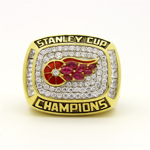 Detroit Red Wings 1998 Stanley Cup Final NHL Championship Ring With Red Ruby