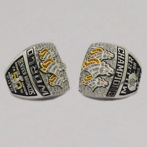 Super Bowl 50 Season 2015 Denver Broncos FAN Ring