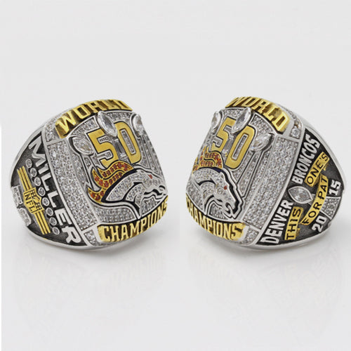 Super Bowl 50 Season 2015 Denver Broncos Championship Ring