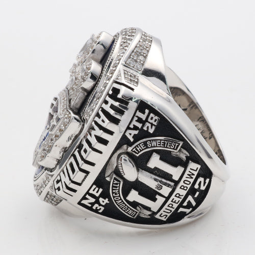 Super Bowl LI 2016 New England Patriots Championship Ring With Navy Blue Synthetic Sapphire