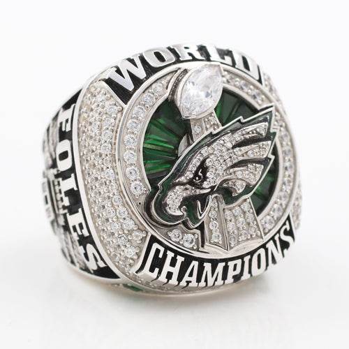 Super Bowl 2017 LII PHiladelphia Eagles Championship Ring With Green Crystals