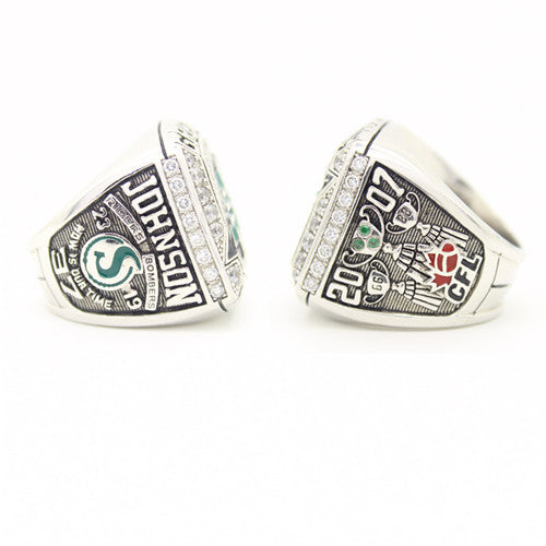 Custom Saskatchewan Roughriders 2007 CFL 95th Grey Cup Championship Ring