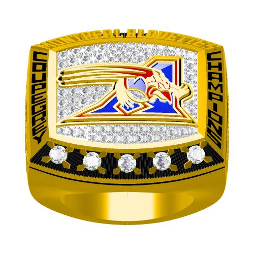 Custom Montreal Alouettes 2002 CFL 90th Grey Cup Championship Ring