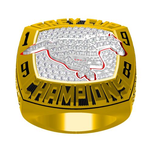 Custom Calgary Stampeders 1998 CFL 86th Grey Cup Championship Ring