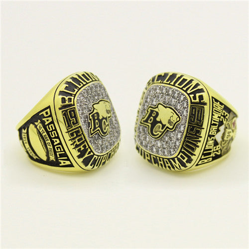 Custom BC Lions 1994 CFL 82nd Grey Cup Championship Ring