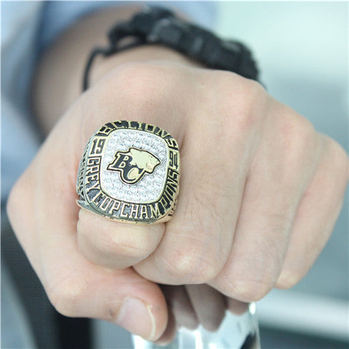 Custom BC Lions 1994 CFL 82nd Grey Cup Championship Ring