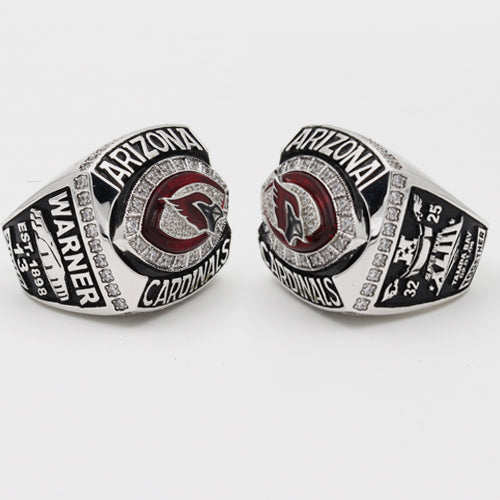 Arizona Cardinals 2008 National Football Championship Ring With Red Garnet