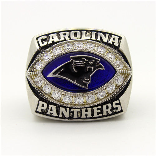 Carolina Panthers 2003 National Football Championship Ring With Blue Lapis Lazuli