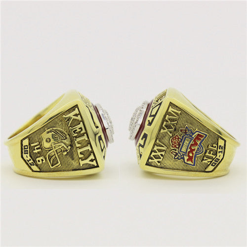 Buffalo Bills 1992 American Football Championship Ring With Red Ruby