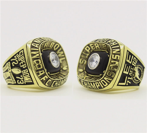 Miami Dolphins 1982 American Football Championship Ring With Black Obsidian