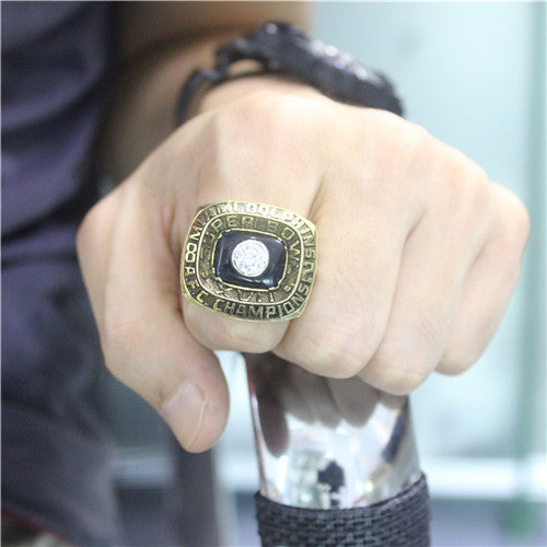 Miami Dolphins 1982 American Football Championship Ring With Black Obsidian