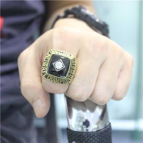 Cincinnati Bengals 1981 American Football Championship Ring With Black Obsidian