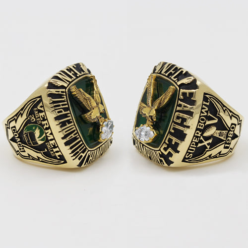 Philadelphia Eagles 1980 National Football Championship Ring With Green Peridot