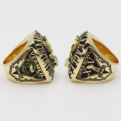 Philadelphia Eagles 1980 National Football Championship Ring With Green Peridot