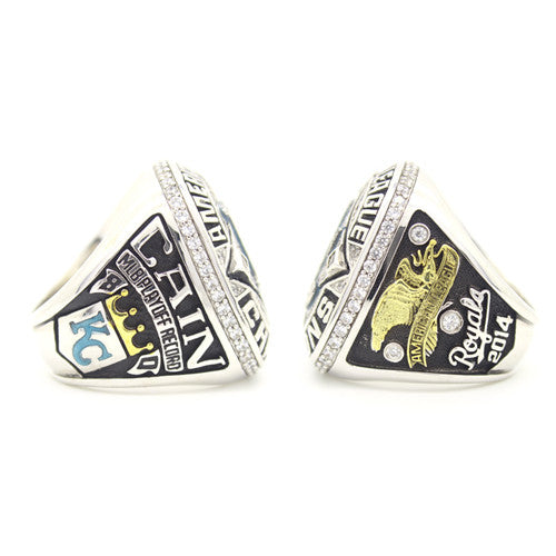 Custom Kansas City Royals 2014 American League Championship Ring With Blue Aquamarine