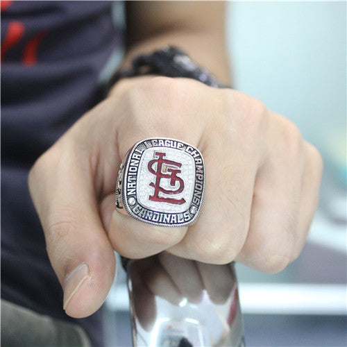 Custom St. Louis Cardinals 2013 National League Championship Ring With Red Garnet