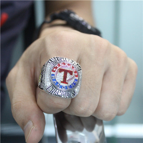 Custom Texas Rangers 2011 American League Championship Ring With Red Ruby