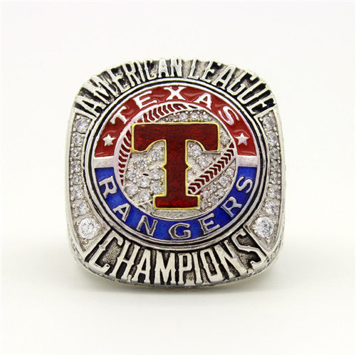 Custom Texas Rangers 2011 American League Championship Ring With Red Ruby