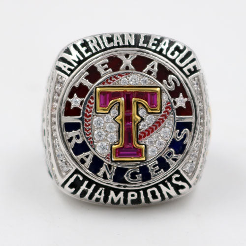 Custom Texas Rangers 2011 American League Championship Ring With Red Ruby