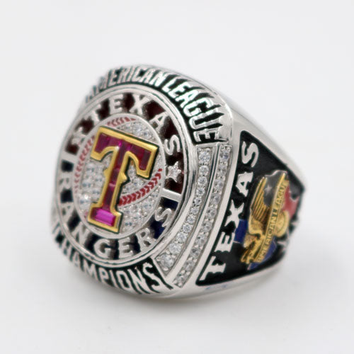 Custom Texas Rangers 2011 American League Championship Ring With Red Ruby