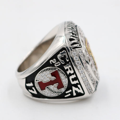 Custom Texas Rangers 2011 American League Championship Ring With Red Ruby