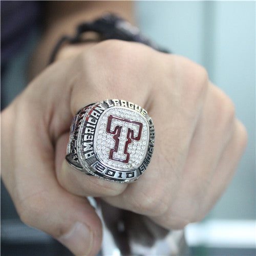 Custom Texas Rangers 2010 American League Championship Ring Red Garnet