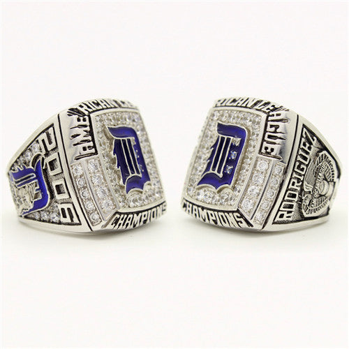 Custom Detroit Tigers 2006 American League Championship Ring Blue Lapis Lazuli