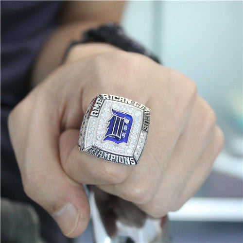 Custom Detroit Tigers 2006 American League Championship Ring Blue Lapis Lazuli