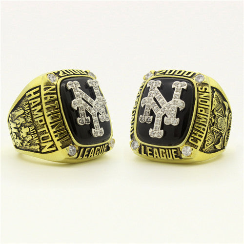 Custom New York Mets 2000 National League Championship Ring With White Rock Crystal