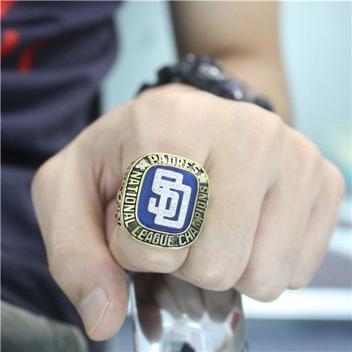 Custom San Diego Padres 1998 National League Championship Ring With White Rock Crystal