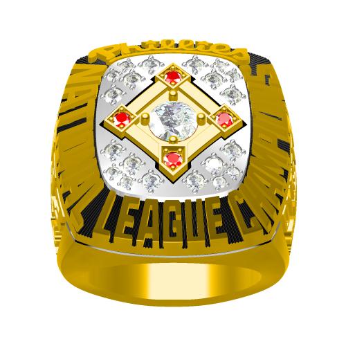 Custom Philadelphia Phillies 1993 National League Championship Ring With Red Ruby