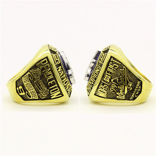 Custom Atlanta Braves 1991 National League Championship Ring With White Rock Crystal