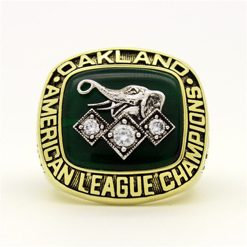 Custom Oakland Athletics 1990 American League Championship Ring With White Rock Crystal