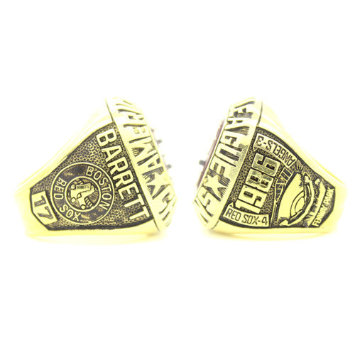 Custom Boston Red Sox 1986 American League Championship Ring With Red Garnet