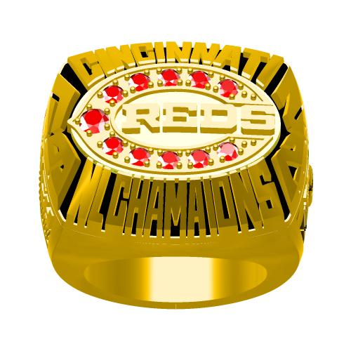 Custom Cincinnati Reds 1972 National League Championship Ring With Red Ruby