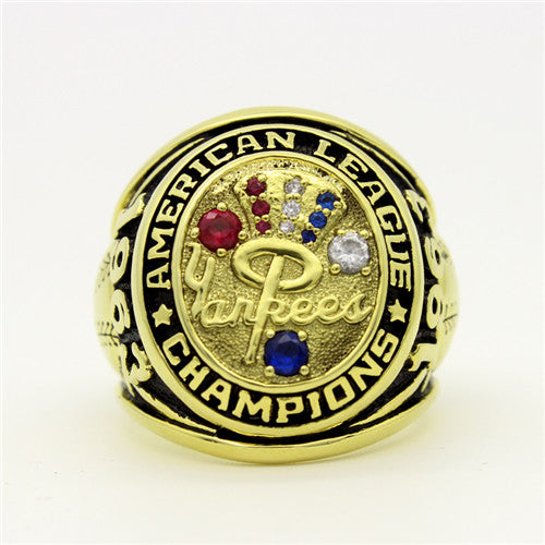 New York Yankees 1963 American League Championship Ring with Red Ruby and Blue Sapphire