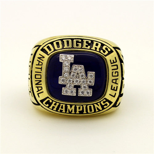 Custom Los Angeles Dodgers 1974 National League Championship Ring With Blue Synthetic Sapphire