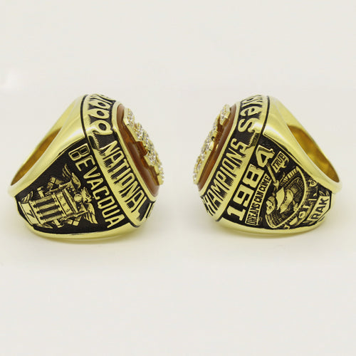 Custom San Diego Padres 1984 National League Championship Ring With Orange Carnelian