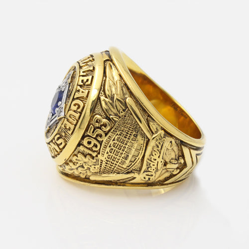 Brooklyn Dodgers 1953 National League Championship Ring with Blue Sapphire and  Plating