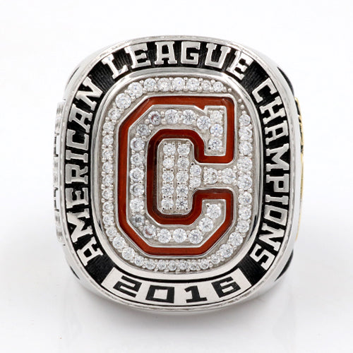 Cleveland Indians 2016 American League Championship Ring With Red Garnet