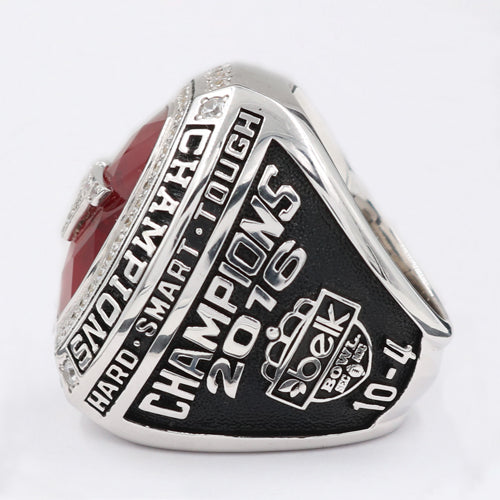 Virginia Tech Hokies 2016 ACC Coastal Championship Ring With Red Ruby