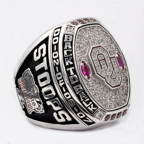 Oklahoma Sooners 2016 Big 12 Championship Ring With Red Ruby