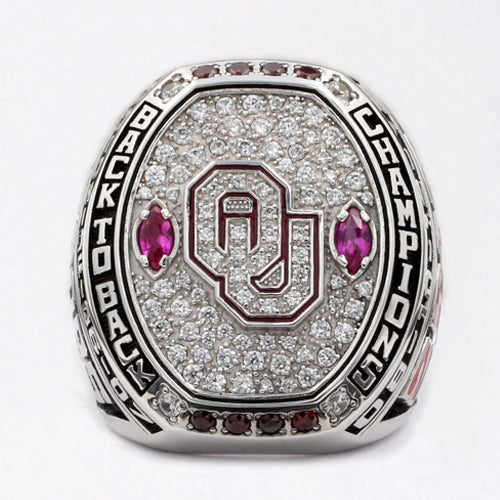 Oklahoma Sooners 2016 Big 12 Championship Ring With Red Ruby