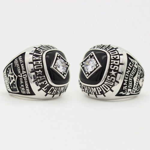 Custom Oakland Raiders 1967 American Football League AFL Championship Ring With Black Obsidian